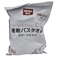 KOJI Pet 宏瑋寵物 寵物一次性浴巾 12片/包, 700 x 300 mm, 100%植物黏膠纖維, 白色, 70 x 30cm, 1包