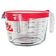 O cuisine 耐熱玻璃調理量杯 含蓋, OCMJ-100P, 1L, 1個