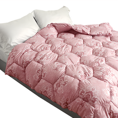田中保暖 可水洗羽絲絨被 3D車花, 玫瑰粉