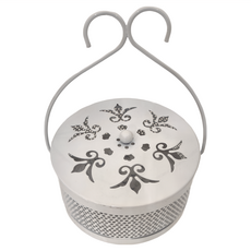 鏤空蚊香盒 古銅色/黑色/粉色/灰色, 15 x 8cm, 白色