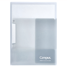 KOKUYO 國譽 Campus A4反摺式便利文件夾，文件資料夾二合一，內袋設計, 霧灰色, 1個