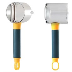 多用途專用帶收納削皮器 不鏽鋼刀片 雙向刀頭 大孔懸掛手柄, 1組