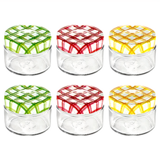tescoma 格紋玻璃密封罐, 125ml, 6個