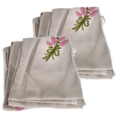 小銅板 雙層刺繡窗簾, 浪漫薰衣草米