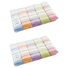 SHING LONG TEXTILE 台灣興隆毛巾 采風美棉5件組 (顏色隨機) 柔軟吸水 親膚舒適 台灣製造, 2組