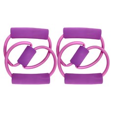 理享家 健身瑜珈8字拉力帶（10磅+20磅）, 紫色, 1組