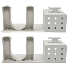 超級工廠 吹風機架 新款多功能太空鋁浴室收納架 白色 2個