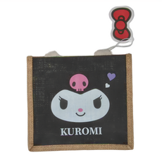 Kiiwi O 酷洛米聯名款 簡約棉麻隨行袋 大頭款, 22 x 19.5 x 12cm, OB00243