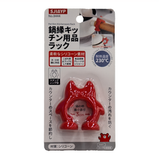 SJIAYP 鯊魚矽膠多用鏟架, 紅色, 1個