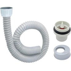 Abiang 錐形排水過濾器 + 水槽軟管 120公分 + 防臭蓋 套組, 1組, 混色