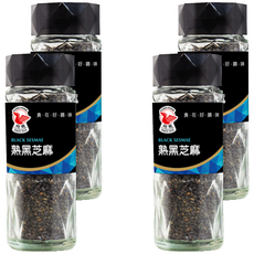 飛馬 熟黑芝麻 40g, 整粒黑芝麻, 香氣濃郁, 4瓶