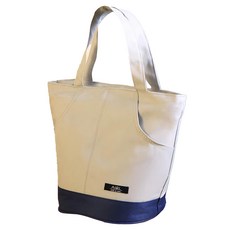 E City 日式加厚牛津布圓底拼色保溫包, 30.5 x 23.5 x 16cm, 淺灰色, 1個