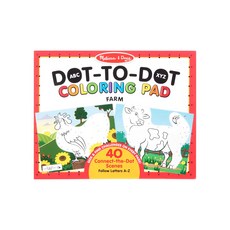 Melissa&Doug 瑪莉莎 繪圖本 點點著色本 農場動物, Melissa & Doug