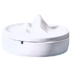 空氣選物 冰山水泥煙灰缸 白色 12.5x12.5x6.5 cm, 1個