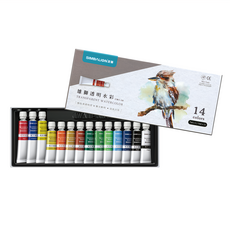 SIMBALION 雄獅 透明水彩 CWC-14 7ml 3支 + 5ml 11支, 14色, 76ml