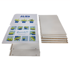 收納王妃 迪士尼 玩具總動員雙層櫃 木門櫃, 台灣製造, 單獨弧門, 隱藏式拉門設計, 42.5 x 29.5 x 60cm, 10連拍三眼怪