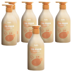 bab 培寶 微晶酵素奶瓶清潔劑, pH值弱酸性配方, 溫和不刺激肌膚, 500ml, 6瓶
