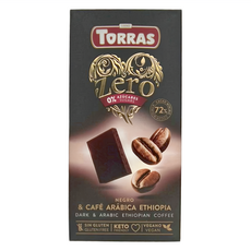 TORRAS 多樂 72%醇黑阿拉比卡咖啡巧克力 0%添加糖, 100g, 1盒