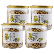 松記 原烘黃豆, 220g, 4罐