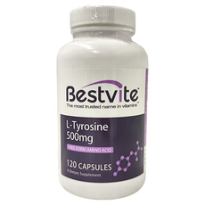 Bestvite 酪胺酸膠囊 L-酪胺酸 500毫克, 0.6g, 120顆, 1罐
