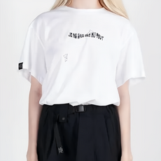 KZM S10 CAT短T, 100%棉，韓國製造, F, 白色