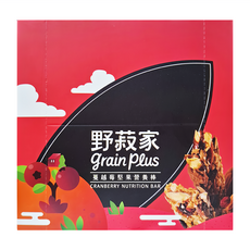 grain plus 野菽家 蔓越莓堅果營養棒, 7條入 低卡 營養 膳食纖維, 210g, 1盒