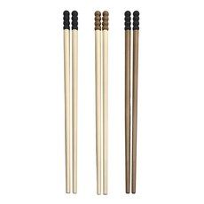 沐慕家居 筷子-白黑三件套, 23cm, 白色 + 黑色, 1組