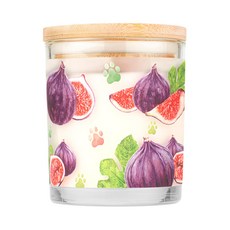 PET HOUSE 室內除臭寵物香氛蠟燭 - 大，冬季無花果，255g，燃燒長達60小時，100%全天然黃豆蠟，純棉芯, 1罐