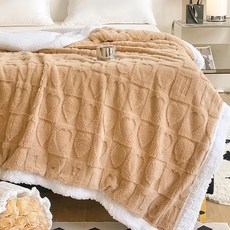 LoveCity 寢城之戀 塔芙絨 + 羊羔絨 立體緹花毛毯