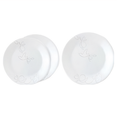 Corelle 康寧 Morning Breeze 圓盤3入組 耐熱玻璃圓盤, 1組, 3件組圓盤, 白色