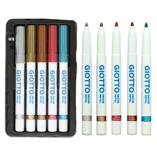 GIOTTO 萬能彩繪筆(5色), 適用年齡：3歲以上, 5, 5支