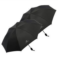 8骨 手動 晴雨兩用 黑膠自動傘, 黑色