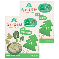 森林麵食 森林星星麵, 特別款新上市，超萌造型，10分鐘烹煮，無鹽添加，綜合四色繽紛口味：竹山地瓜、紫心蕃薯、甜菜根、新鮮蔬菜，200g, 2盒