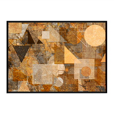 BOLUO GALLERY 菠蘿選畫所 抽象畫 角與圓 APAD4657B, 黑色