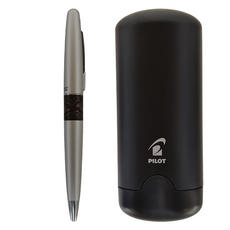 PILOT 百樂 MR2 原子筆 附盒 0.7mm 黑芯 全長138mm, 銀色, 1組