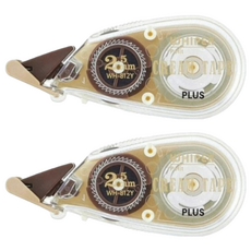 PLUS 普樂士 手帳修正帶, 四種膠帶寬度, 超緊湊機身, 2.5mm寬 長度6M, 2個