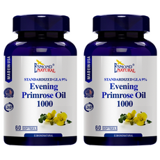 ESMOND NATURAL 愛司盟 月見草油1000軟膠囊 標準化GLA 9% 60顆/瓶, 1.5g, 2罐