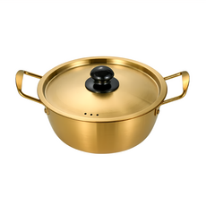 百貨King 韓式不鏽鋼加厚泡麵鍋, 18cm 1.3L, 不鏽鋼, 1個