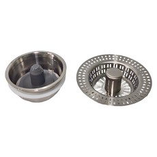 第二代304不銹鋼彈跳廚房加大過濾網，適用槽孔尺寸88mm, 銀色, 1個