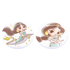 收納王妃 迪士尼公主童話風珪藻土杯墊 圓, 藍色 + 黃色 + 綠色 + 白色, 1個