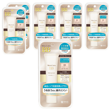 MEISHOKU 明色 MoistLabo美白精華BB霜 SPF50+ PA++++, 高遮瑕 高持妝 高耐汗, 01白皙, 30g, 6條