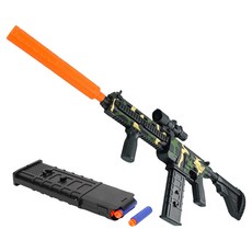 電動連發軟彈槍 附軟彈 30發 + 充電電池 M416 JW01, 1組, 迷彩