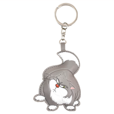 Disney 迪士尼 Q萌鼓鼓皮革鑰匙圈 CA917-10 8.5 x 7.8cm, 魯斯弗全身, 1個