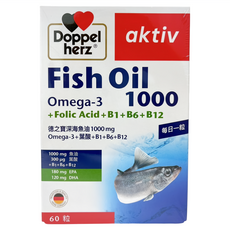 Doppel herz 德之寶 深海魚油 1000mg, 60顆, 1盒
