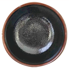 4井 -日本製 寬13cm 高7cm 容量450mL 陶瓷, 柚子天目黑, 1個
