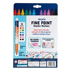 Crayola 繪兒樂 塗鴉繪畫家 圓頭彩色簽字筆 2mm, 多色, 12支