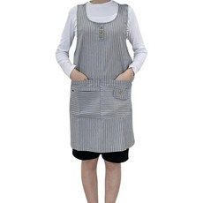 Deconine 條紋圍裙, 1個, 灰色