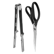 comet Kitchen 廚具2件組, 剪刀 + 夾子, 黑色, 1組