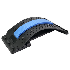 BEROSO 倍麗森 腰椎拉伸按摩板 多檔調節 人體工學設計, 不適用, 黑+藍色