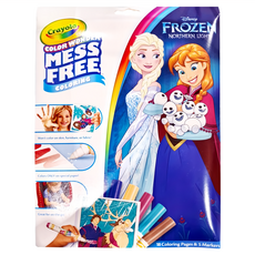 Crayola 繪兒樂 彩色筆+著色紙*18張 冰雪奇緣款, 冰雪奇緣 藍色 + 黃色 + 紫紅色 + 藍綠色 + 棕色, 1組, 5色